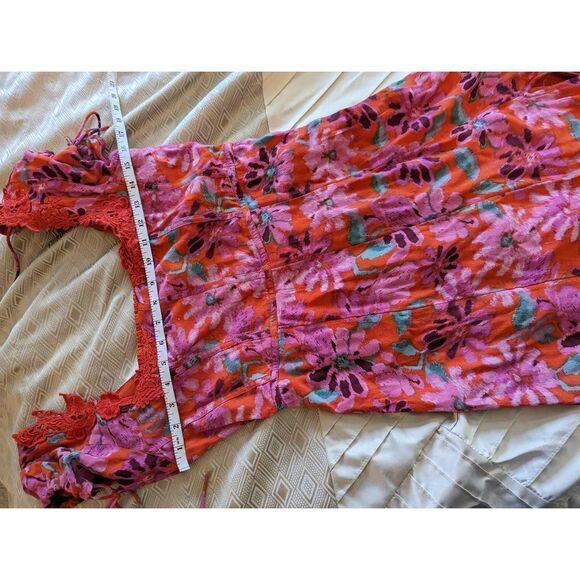 Free people Pippa maxi gown strawberry colorway sz s euc - Picture 5 of 6